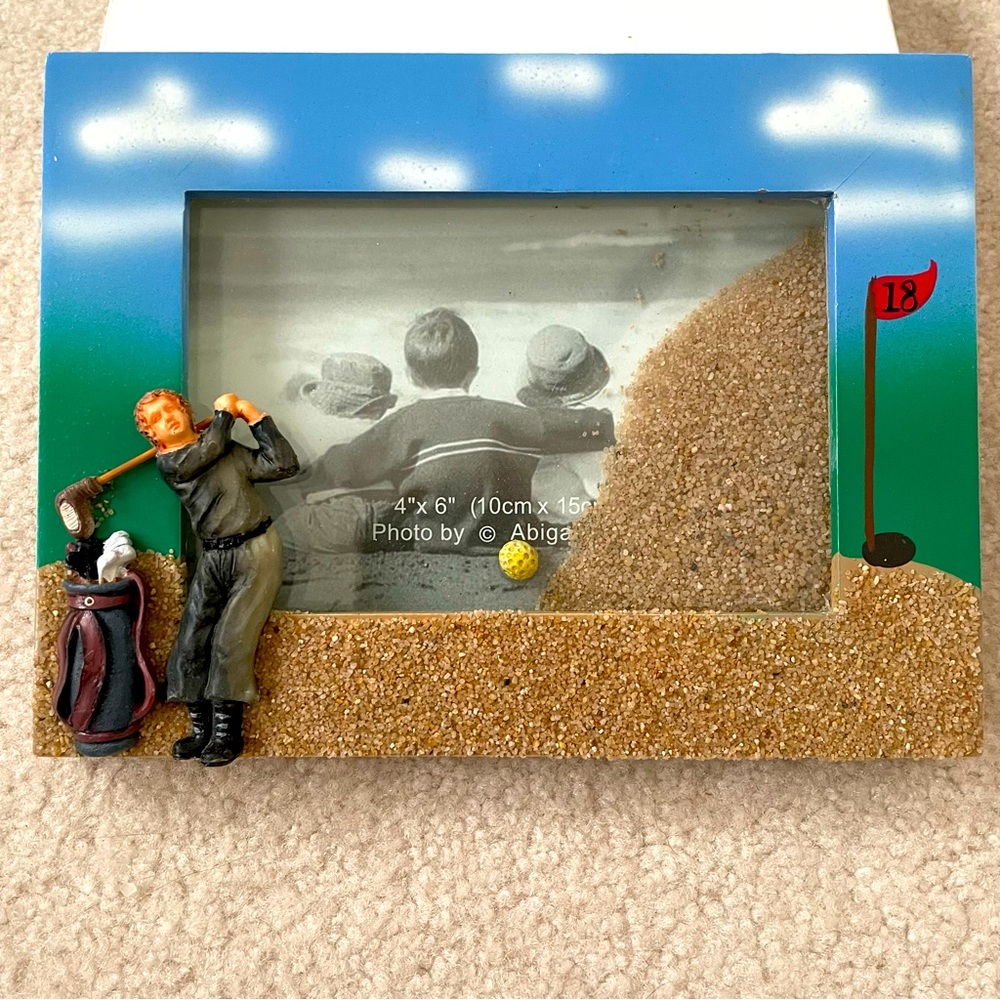Golfer Picture Frame Complete With Sand Inside Frame - NEW!